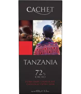 Cachet Étcsokoládé Tanzánia 72% 100g